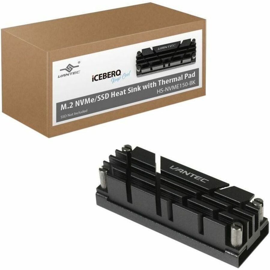 Vantec ICEBERQ M.2 NVMe/SSD Heat Sink with Thermal Pad