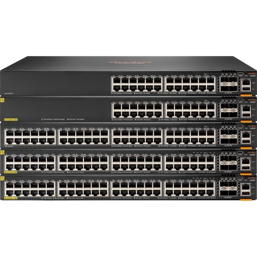 HPE CX 6200 24 Ports Manageable Ethernet Switch - 10 Gigabit Ethernet, Gigabit Ethernet - 10/100/1000Base-T, 10GBase-X