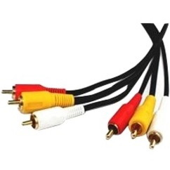 Comsol 3 m Composite/RCA A/V Cable for TV, Monitor, DVD, Blu-ray Player, Home Theater System, Stereo Receiver, Audio/Video Device