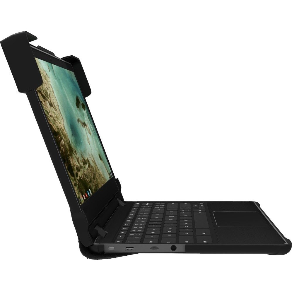 MAXCases Extreme Shell-S for Dell 3100/3110 Chromebook 2:1 Convertible 11.6" (Black/Clear)