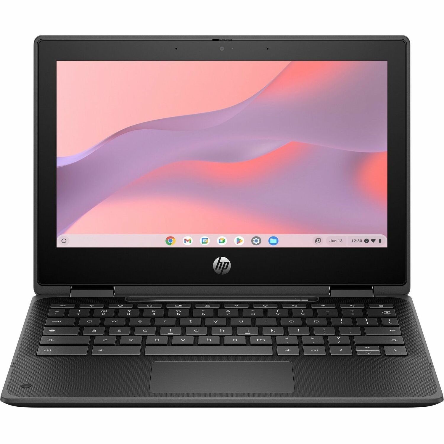 HP Fortis Flip G1i 11.6" Touchscreen Rugged Convertible 2 in 1 Chromebook - HD - Intel N-Series N150 - 8 GB - 64 GB Flash Memory - English, French Keyboard - Jet Black