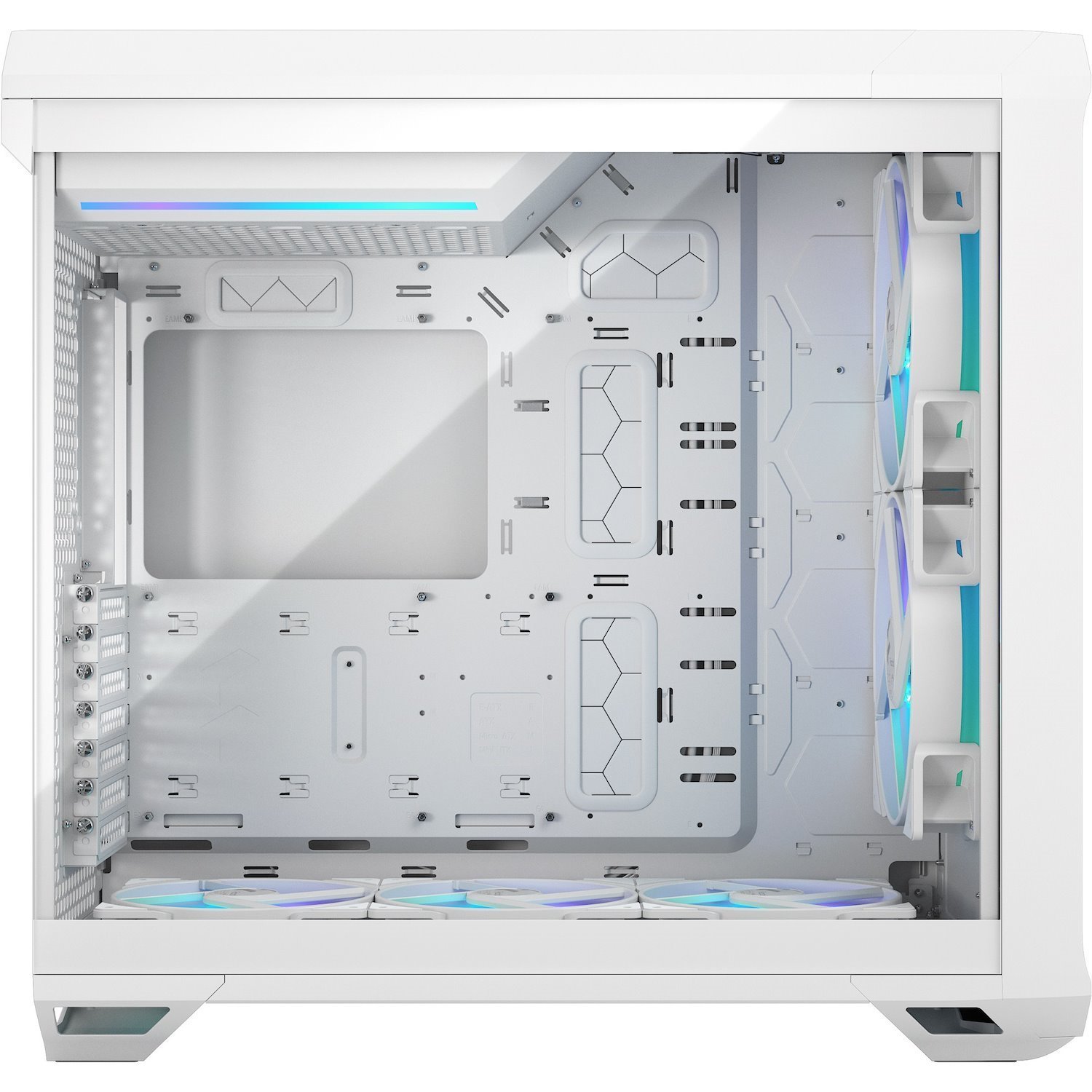 Fractal Design Torrent Computer Case - ATX Motherboard Supported - Tempered Glass, Steel - White, Clear, Tinted