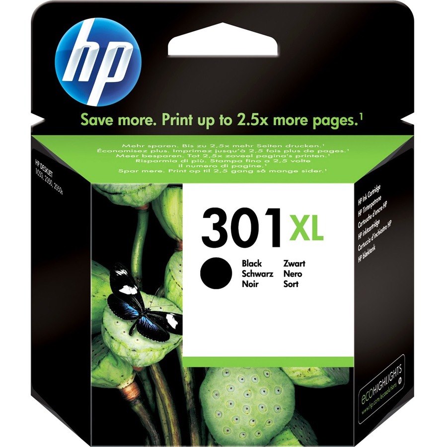 HP 301XL Original High Yield Inkjet Ink Cartridge - Black - 1 Pack