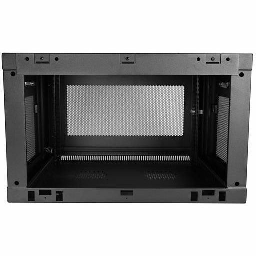 StarTech.com 2-Post 6U Wall Mount Network Cabinet, 19" Wall-Mounted Server Rack for Data / IT Equipment, Small Lockable Rack Enclosure