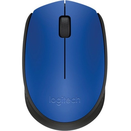 Logitech M171 Mouse - Radio Frequency - USB - Blue, Black