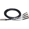 Axiom 40GBASE-CR4 QSFP+ to 4 10GBASE-CU SFP+ Passive DAC Cable HP 5m