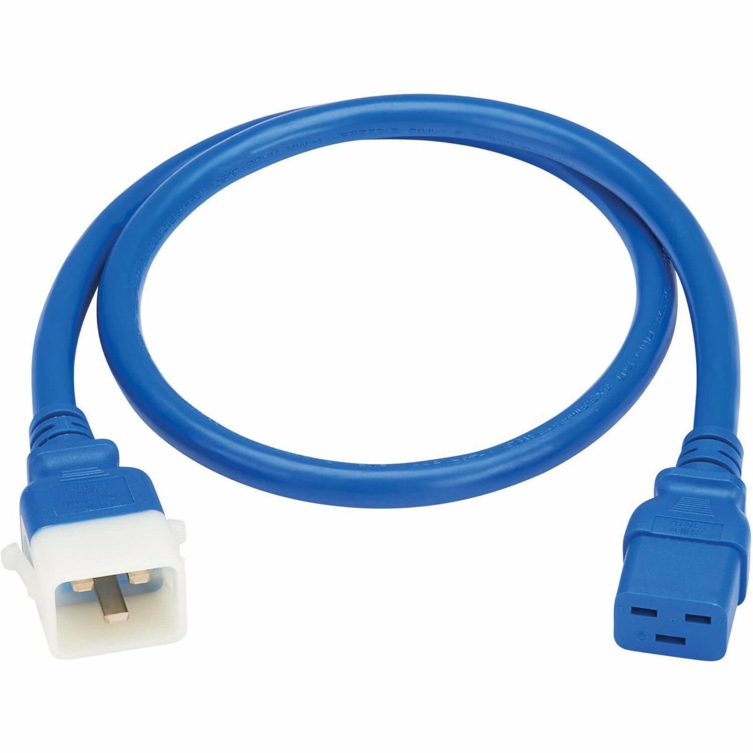 Eaton Tripp Lite Series PDU Power Cords, C19 to P-Lock C20 - Heavy-Duty, 20A, 250V, 12 AWG, 3 ft. (0.9 m), Blue, 6 Pack