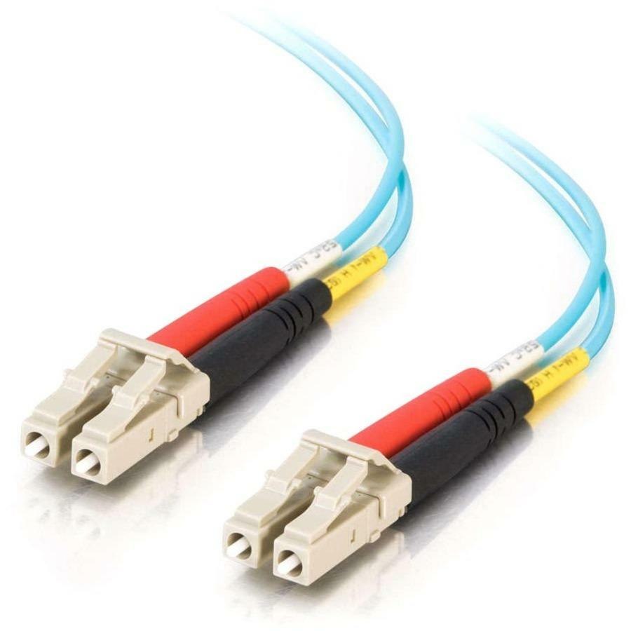 C2G 10m LC-LC 10Gb 50/125 Duplex Multimode OM3 Fiber Cable-TAA - Aqua 33ft