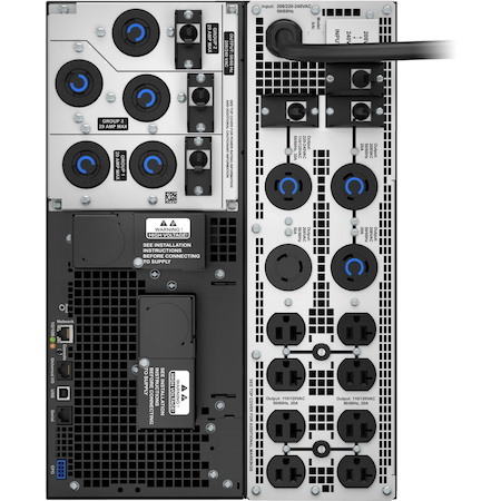APC Smart-UPS On-Line, 6kVA/6kW, Tower, 208V, 8x 5-20R+4x L6-20R+3x L6-30R+1x L14-30R NEMA, NMC+SmartSlot, W/ transformer 208V to 120V, W/O rail kit