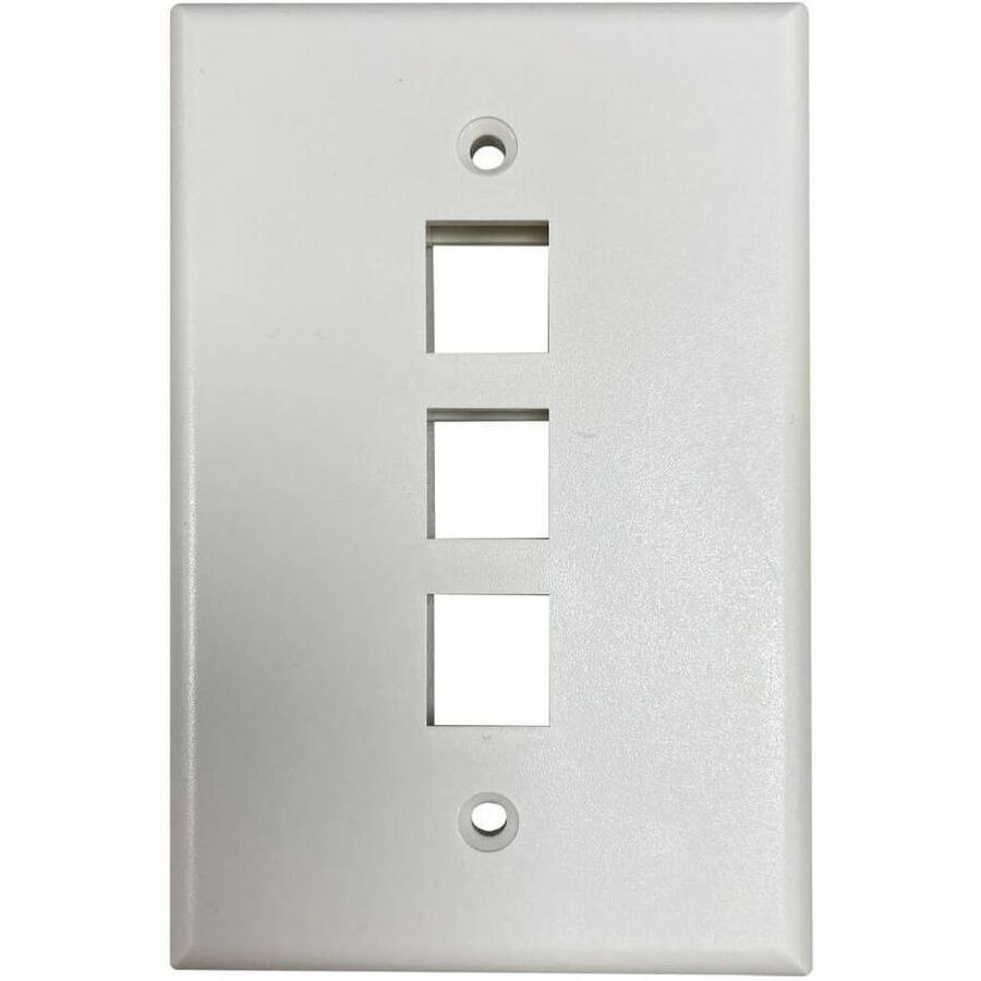 Eaton Tripp Lite Series Safe-IT 3-Port Single-Gang Keystone Wall Plate, Antibacterial, Ivory Matte, TAA