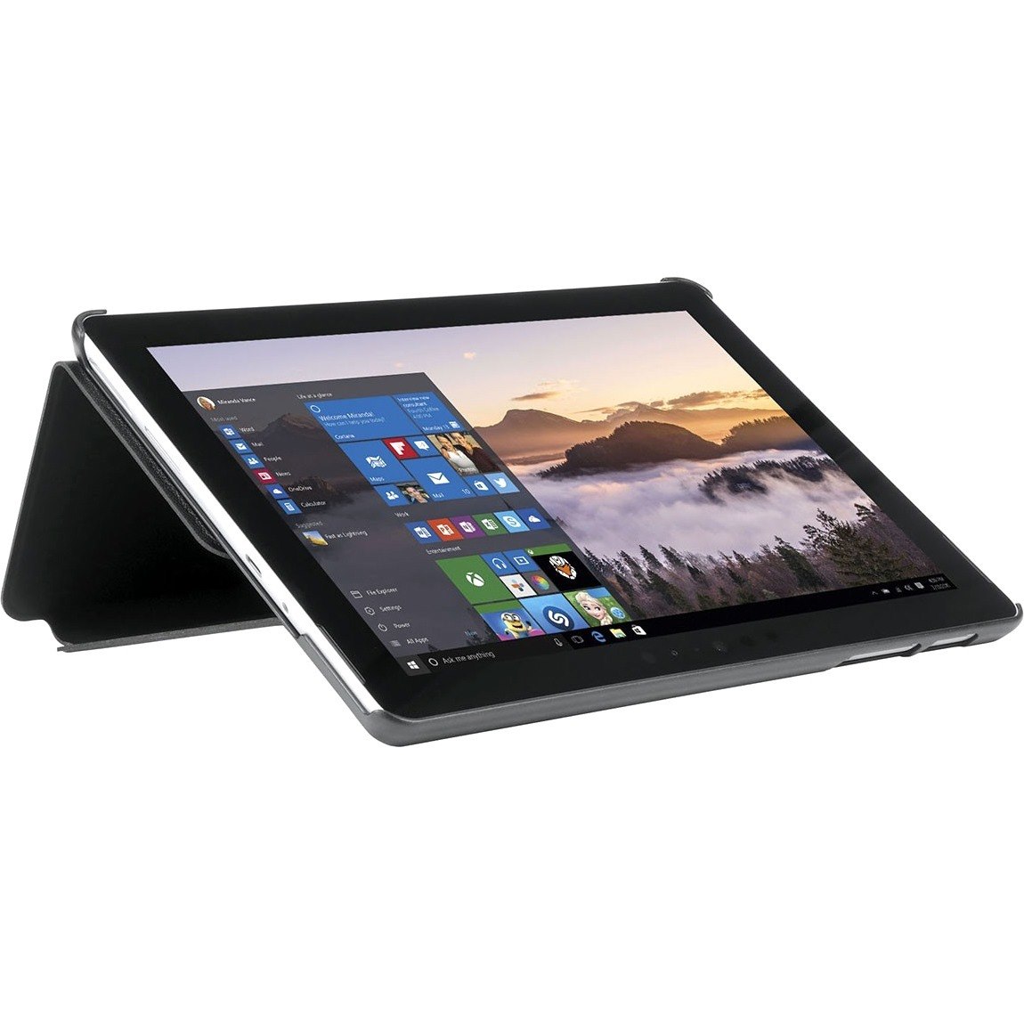 Mobilis Origine Folio Case For Surface Go - Black Hard Shell - Access To All Ports Features And Functions - Magnets Closure - Leather Imitation