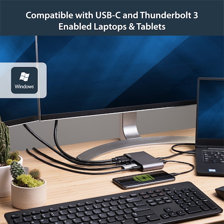 StarTech.com Dual-Monitor USB-C Multiport Adapter - 2 x 4K HDMI - 100W PD 3.0