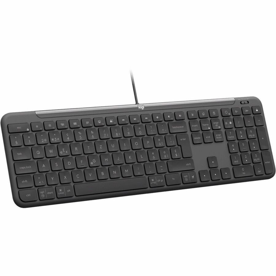 Logitech Signature Slim K620 Toetsenbord - Full-size - Kabel Verbinding - USB Type C Interface - Swiss - QWERTY indeling - Grafiet