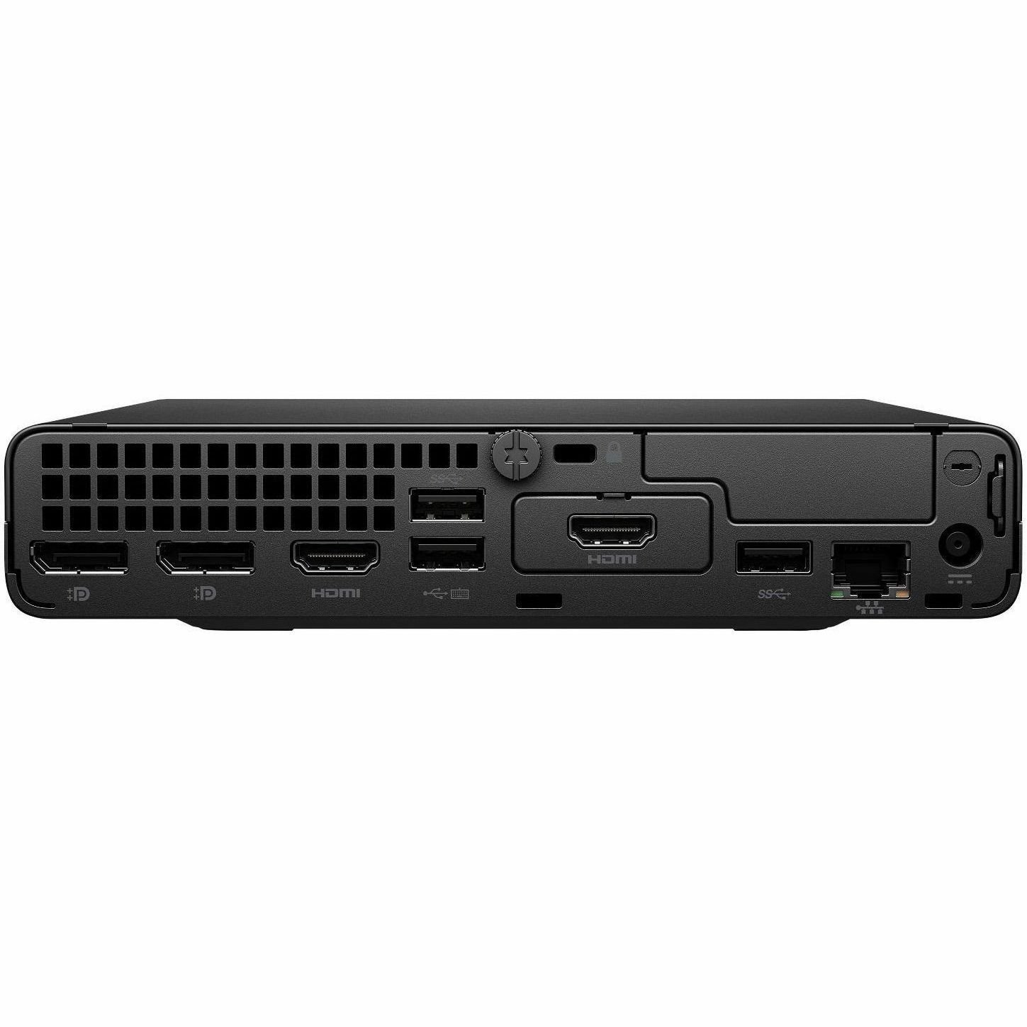 HP Pro Mini 400 G9 Desktop Computer - Intel Core i7 14th Gen i7-14700T - vPro Technology - 16 GB - 1 TB SSD - Desktop Mini - Jack Black