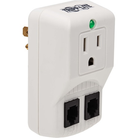 Eaton Tripp Lite Series Protect It! 1-Outlet Portable Surge Protector, Direct Plug-In, 750 Joules, Tel/Modem Protection