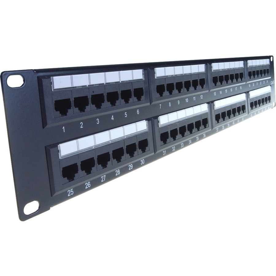 Computer Gear 48 Port(s) Network Patch Panel - Black
