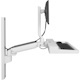 Ergotron CareFit Wall Mount for Keyboard, Monitor, Mount Extension, LCD Display - White