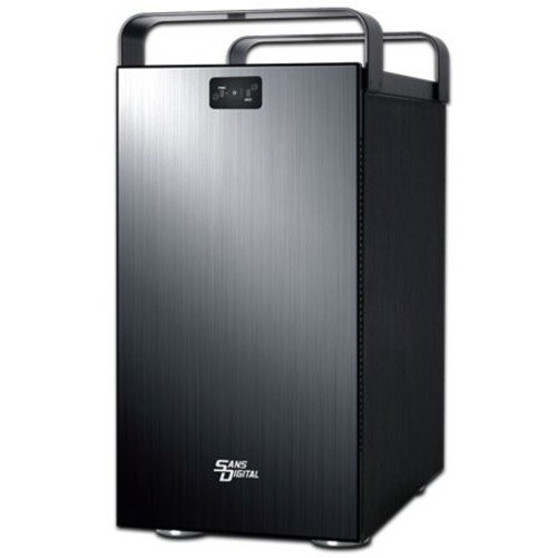 Sans Digital AccuNAS AN8L+B - NAS + iSCSI 5 Bay 64bit Network Storage Server Tower (Black)