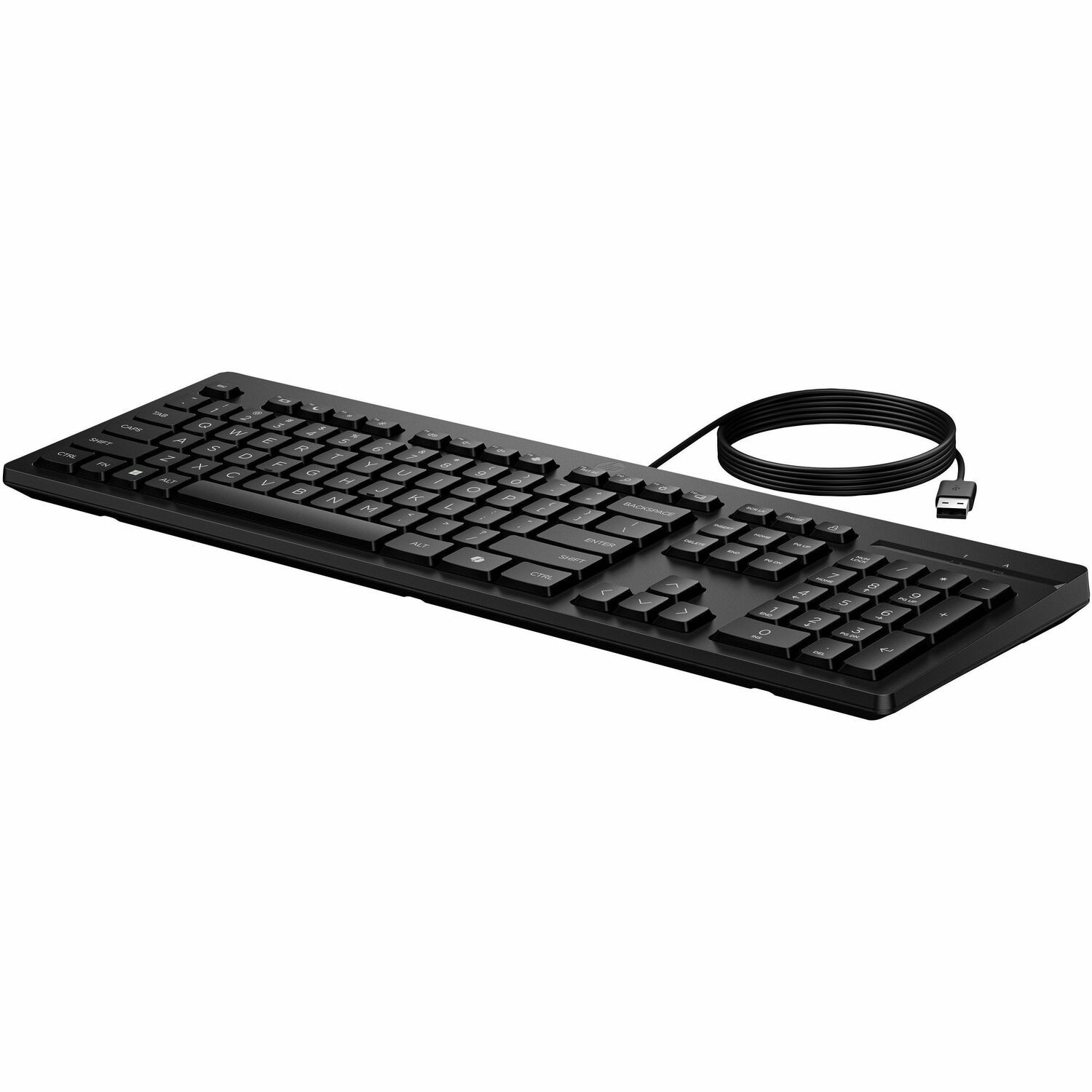 HP 125 G2 Toetsenbord - Full-size - Kabel Verbinding - USB type A Interface - Portugees - Zwart