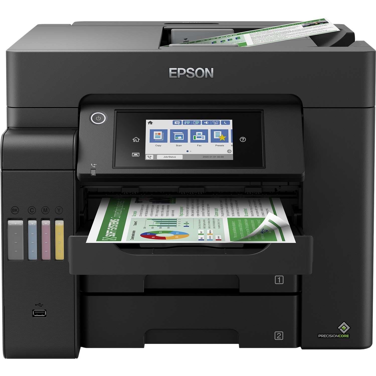 EPSON ECOTANK WORKFORCE ET-5800, COLOUR, A4, MFP, BLACK 25PPM, COLOUR 12PPM, DUPLEX PRINT/