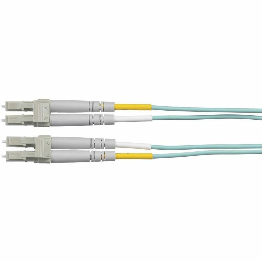 Hubbell Premise Wiring Fiber Optic, Patch Cord, Riser Rated, OM4 Duplex, LC-LC, 5 Meter Length
