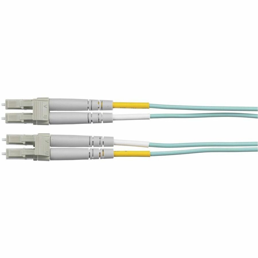 Hubbell Premise Wiring Fiber Optic, Patch Cord, Riser Rated, OM4 Duplex, LC-LC, 5 Meter Length