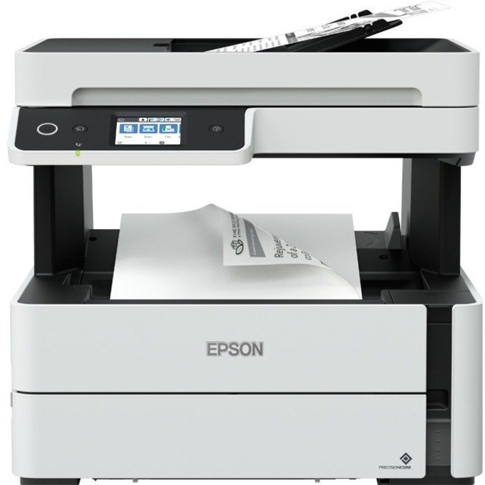 Epson ET-M3170 Inkjet Multifunction Printer-Monochrome-Copier/Fax/Scanner-1200x2400 dpi Print-Automatic Duplex Print-251 sheets Input-1200 dpi Optical Scan-Wireless LAN-Epson Connect-Epson Email Print-Epson iPrint-Epson Remote Print