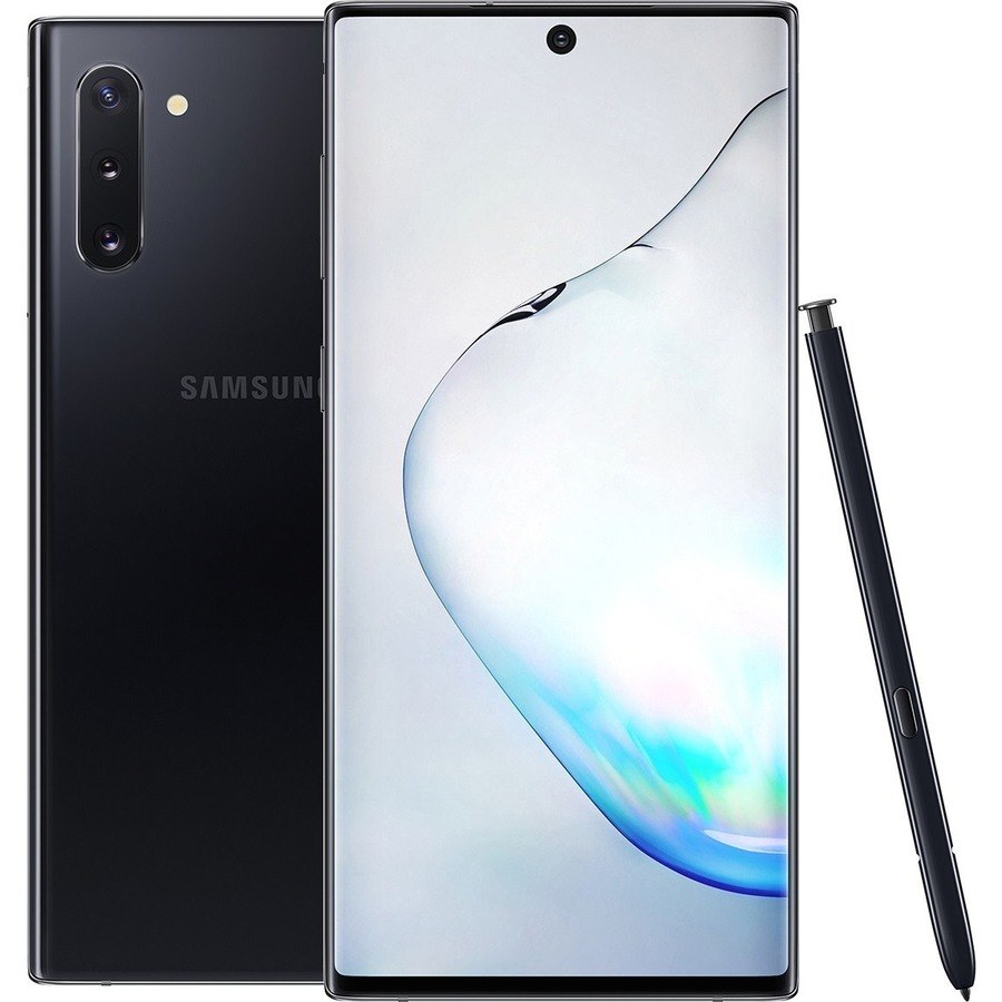 Samsung Galaxy Note10 SM-N970F/DS 256 GB Smartphone - 16 cm (6.3") Dynamic AMOLED Full HD Plus 2280 x 1080 - Dual-core (2 Core) 2.73 GHz + Cortex A75 Dual-core (2 Core) 2.40 GHz + Cortex A55 Quad-core (4 Core) 1.90 GHz - 8 GB RAM - Android 9.0 Pie - 4G - Aura Black