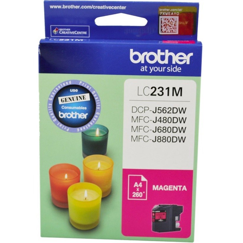 Brother LC231M Original Standard Yield Inkjet Ink Cartridge - Magenta Pack