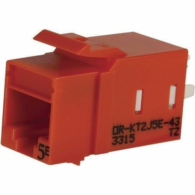 Ortronics Category 5e Keystone Jack, Lacing Cap Termination, Orange