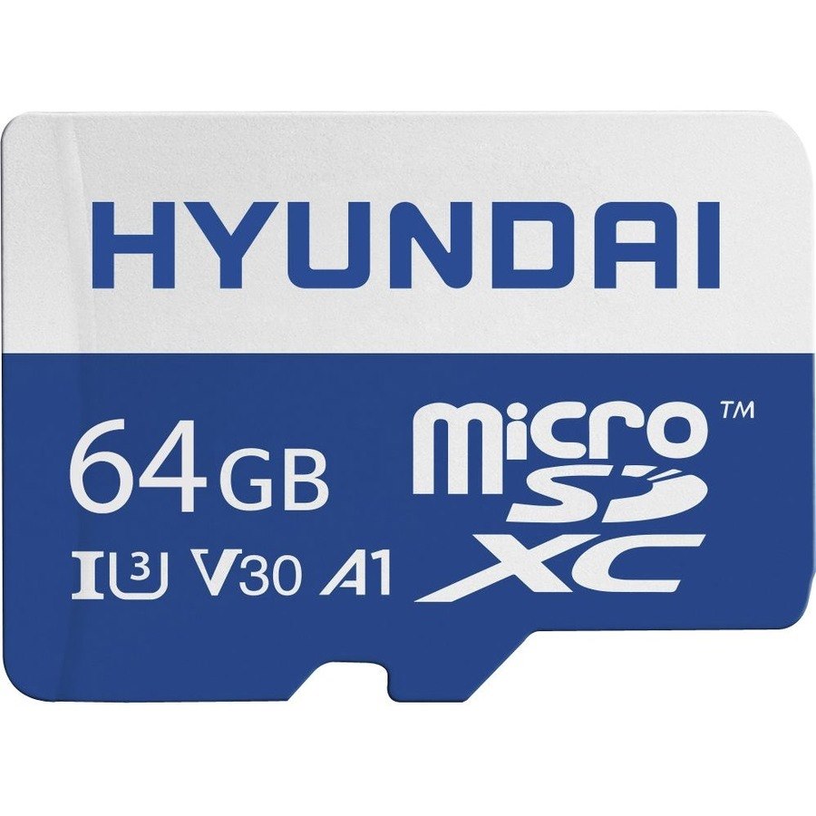 Hyundai 64GB microSDXC UHS-I Memory Card with Adapter, 90MB/s (U3) 4K Video, Ultra HD, A1, V30