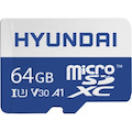Hyundai 64GB microSDXC UHS-I Memory Card with Adapter, 90MB/s (U3) 4K Video, Ultra HD, A1, V30