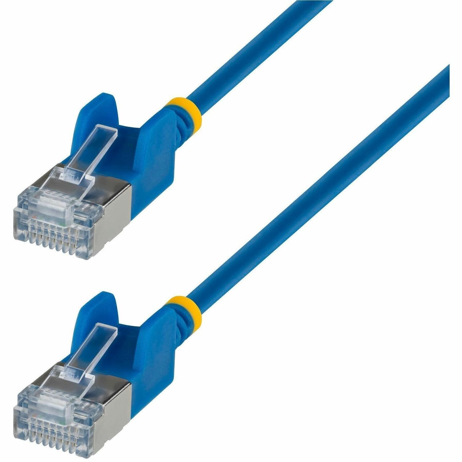 StarTech 2m Blue Ultra Slim CAT6a Ethernet Cable, Snagless, FTP, Bare Copper Wire, 34AWG Slim RJ45 Patch Cord