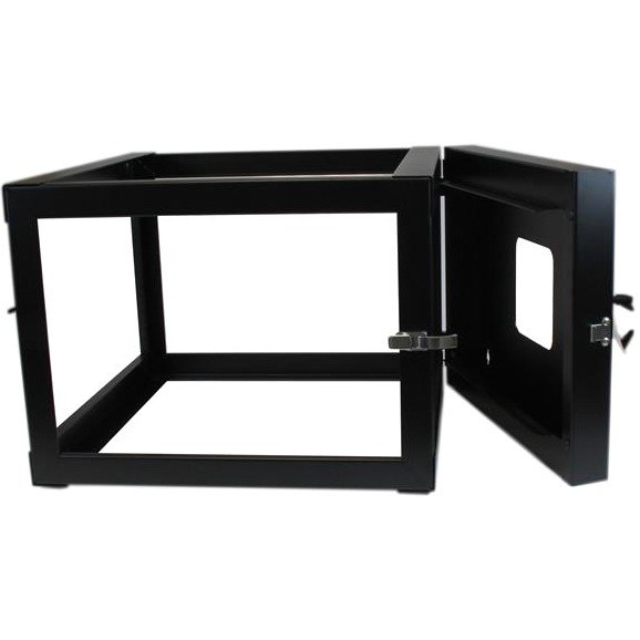 StarTech.com 4-Post 6U Hinged Wall-Mount Network Rack, 19" Open Frame Server Rack, Wall Mount Data Rack for IT Computer Equipment, TAA~