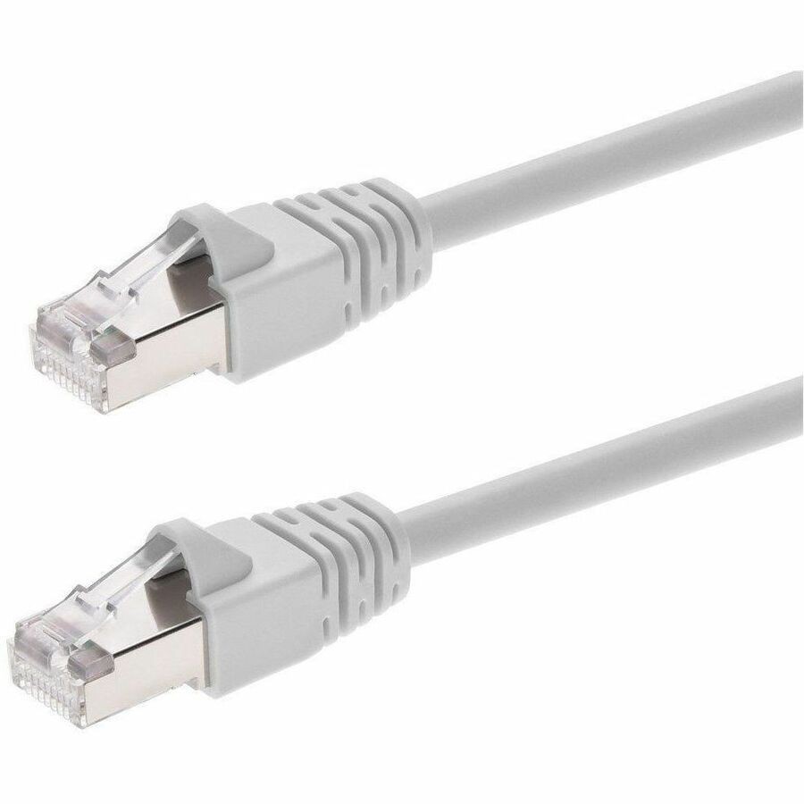 Monoprice Cat6a 7FT White Patch Cable_ Double Shielded (S/FTP)_ 26Awg_ 10G_ Pure