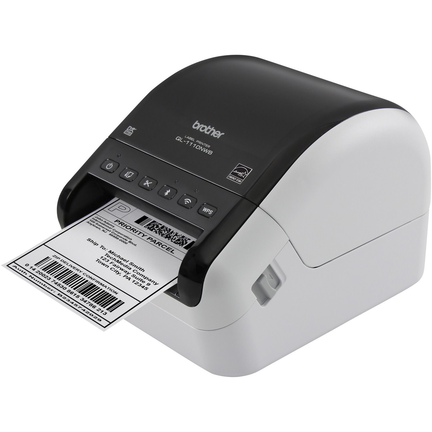 Brother QL-1110NWB Desktop Direct Thermal Printer - Monochrome - Label Print - USB - Bluetooth - Wireless LAN