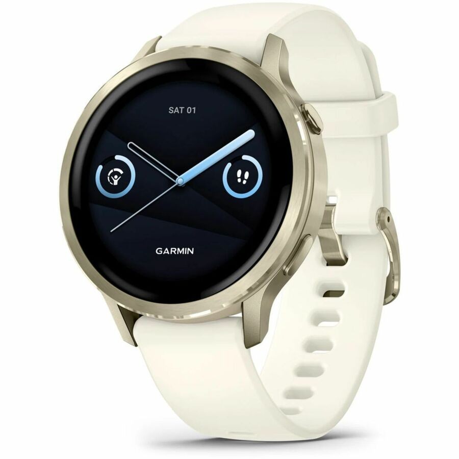 Garmin Venu 4 - 41 mm Lunar Gold with Bone Silicone Band