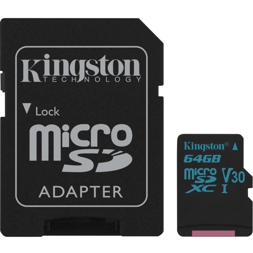 Kingston Canvas Go! 64 GB Class 10/UHS-I (U3) microSDXC