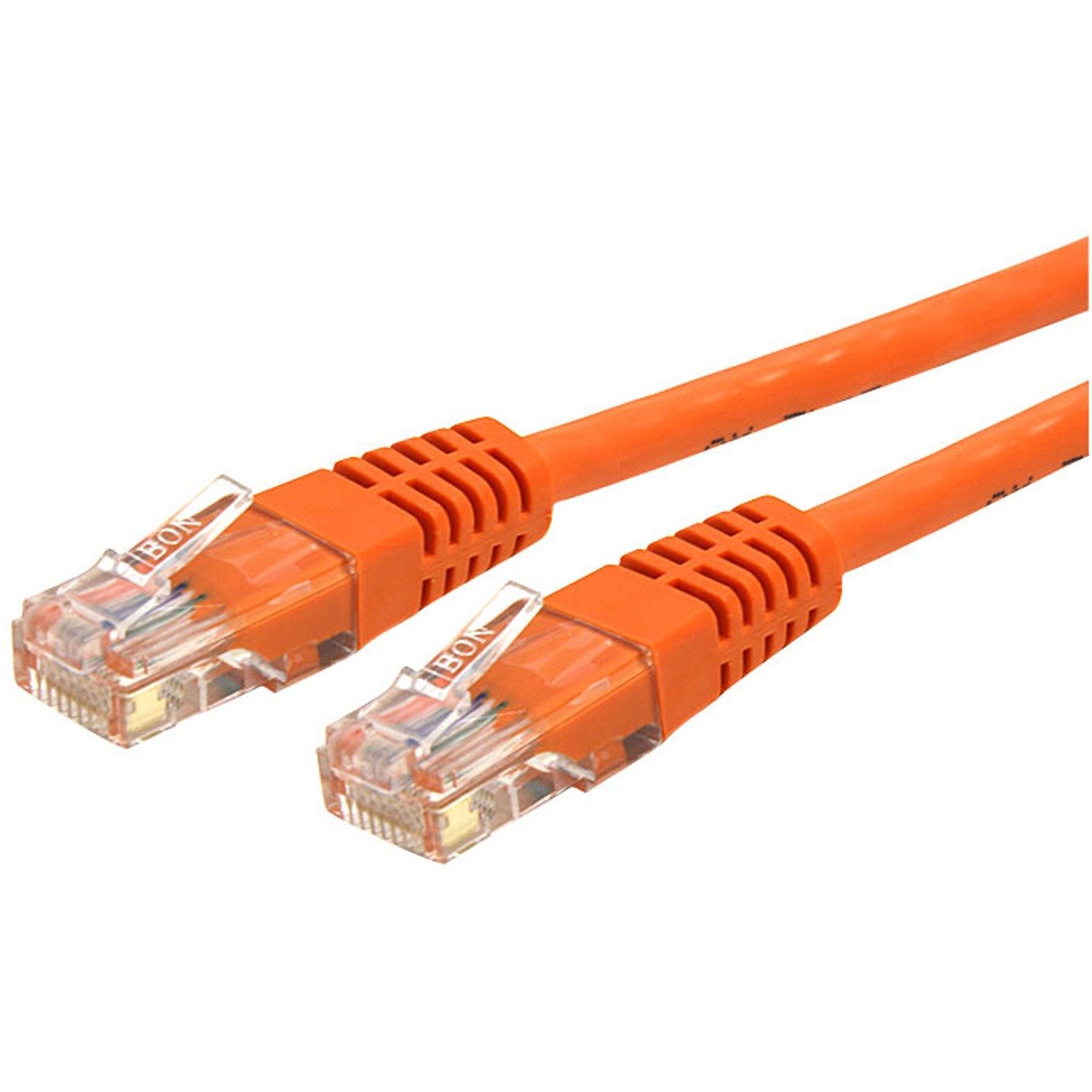 StarTech.com 50ft CAT6 Ethernet Cable - Orange Molded Gigabit - 100W PoE UTP 650MHz - Category 6 Patch Cord UL Certified Wiring/TIA