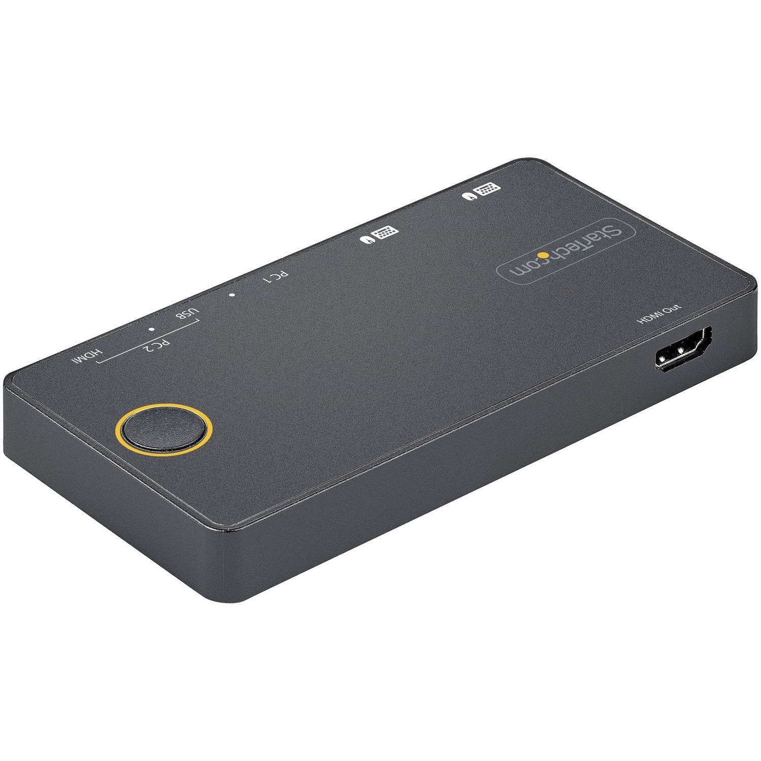 StarTech.com 2 Port Hybrid USB-A + HDMI & USB-C KVM Switch, Single 4K 60Hz HDMI 2.0 Monitor, Compact Desktop and/or Laptop HDMI KVM Switch