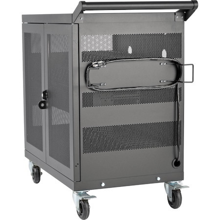 Eaton Tripp Lite Series Multi-Device Charging Cart, 32 USB Ports, iPad and Android Tablets, Wall-Mount Option, Black