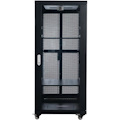Serveredge 27U Floor Standing Rack Cabinet for Server, A/V Equipment - Black