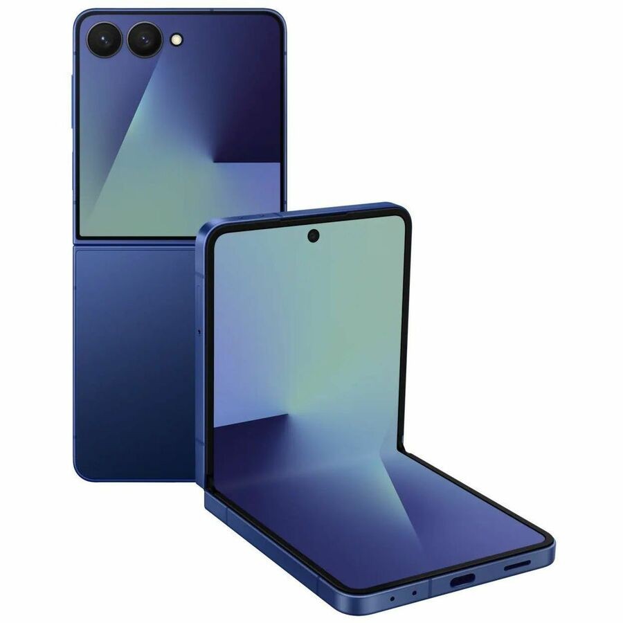 Samsung Galaxy Z Flip7 SM-F766B 256 GB Smartphone - 6.9" Flexible Folding Screen Dynamic AMOLED 2X Full HD Plus 2520 x 1080 - Deca-core (Cortex X5Single-core (1 Core) 3.30 GHz + Cortex A725 Dual-core (2 Core) 2.74 GHz + Cortex A725 Penta-core (5 Core) 2.36 GHz + Cortex A520 Dual-core (2 Core) 1.80 GHz) - 12 GB RAM - Android 16 - 5G - Blue Shadow