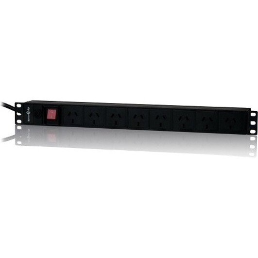 Serveredge PDU 8 Port Basic PDU, (8) 3 Pin AUS GPO Output (1) 3 Pin Aus Plug Input ,10A, 240V