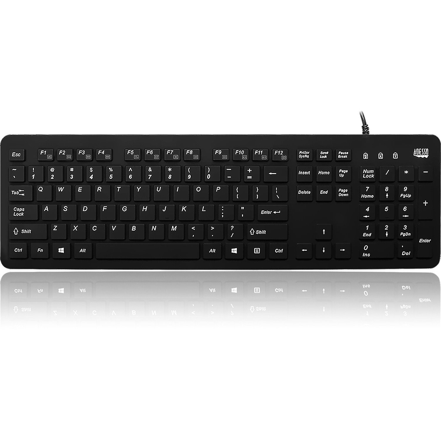 Adesso Antimicrobial Waterproof Desktop Keyboard