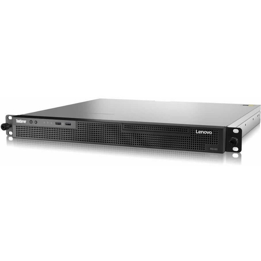 Lenovo ThinkServer RS160 70TE0013UX 1U Rack Server - 1 Xeon E3-1280 v6 3.90 GHz - 8 GB RAM - Serial ATA/600 Controller