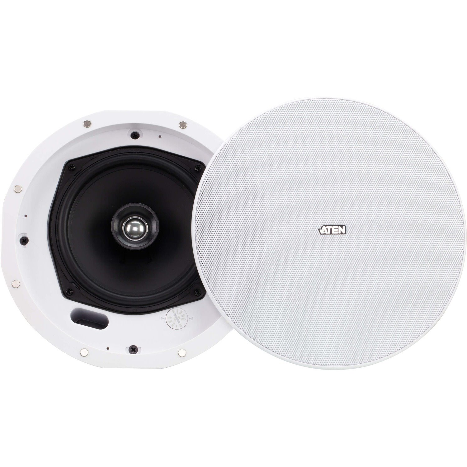 ATEN AS106 2-way Ceiling Mountable Speaker - 60 W RMS - White