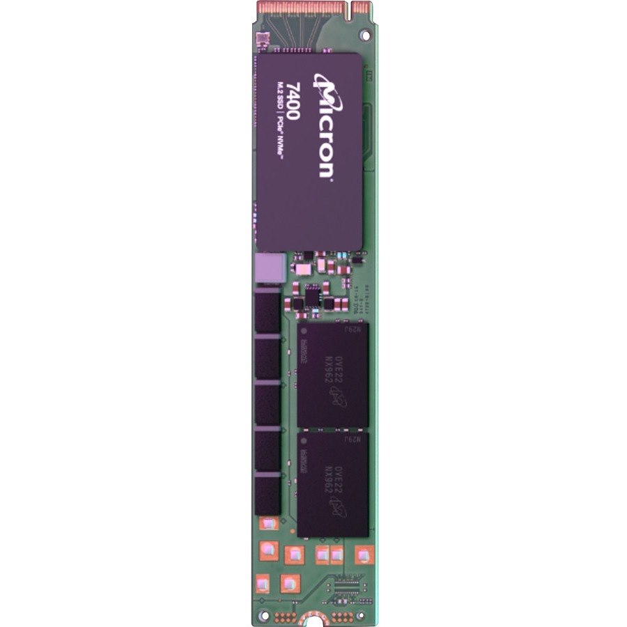 Micron 7400 PRO 3.84 TB Solid State Drive - M.2 22110 Internal - PCI Express NVMe (PCI Express NVMe 4.0 x4) - Read Intensive - TAA Compliant