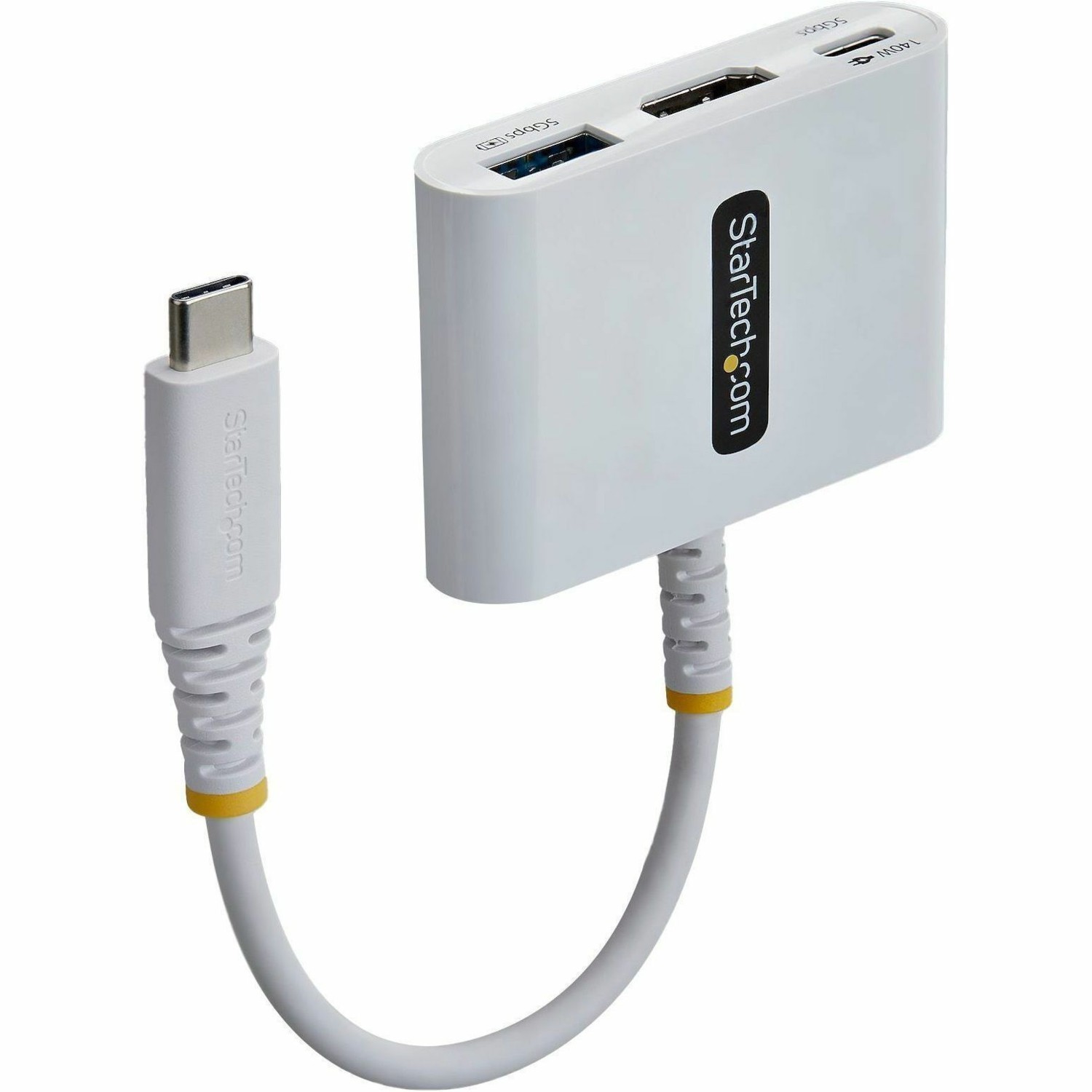 StarTech USB-C to HDMI Multiport Adapter with 140W PD Charging, 4K 60Hz HDMI, USB 5Gbps Hub, Mini Dock