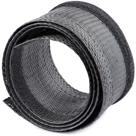 StarTech.com 10ft (3m) Cable Management Sleeve, Braided Mesh Wire Wraps/Floor Cable Covers, Computer Cable Manager/Cord Concealer